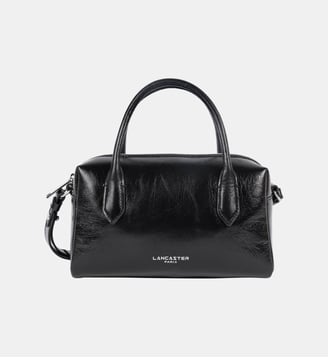 Sac trotteur Rétro Cube en cuir - Lancaster - Noir