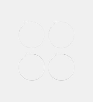 Set de 2 créoles argentées 50mm - Balaboosté - Argenté