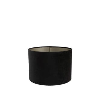 Abat-jour Velours - Noir - 30x30x21cm - Light & Living - Noir