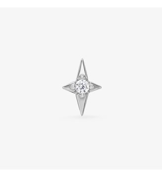 Puce Belle Étoile Blanche - Nebuleuse Bijoux - Argent