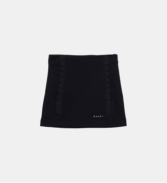 Mini-jupe avec détails plissés - Marni - Noir