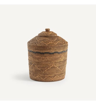 Panier Ø40 x H50 cm bambou et rotin tressé - AM.PM - Brun
