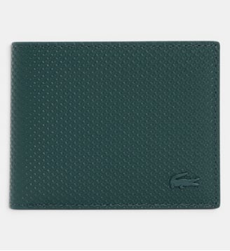 Petit portefeuille Chantaco en cuir piqué - Lacoste - Vert