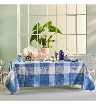 Nappe pur coton - Garnier Thiebaut - Bleu