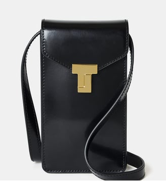 Pochette  Monogramme en Cuir Bovin - Bis - Tara Jarmon - Noir