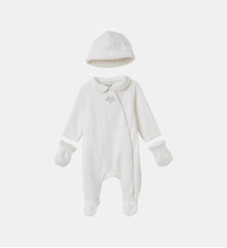 Set de maternité : dors-bien, bonnet et moufles - Cyrillus - Blanc doux