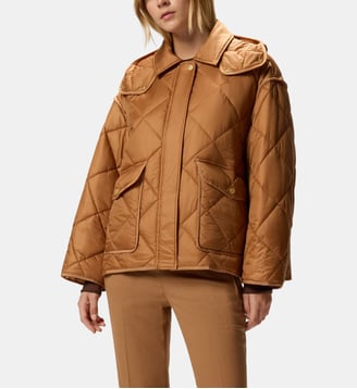 Caban en tissu technique matelassé - Pinko - Beige écureuil