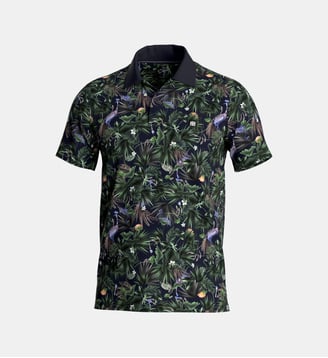 Polo Tropical Haïti en coton - Impetus - Vert et noir