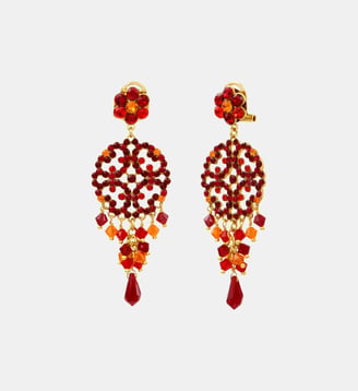 Boucles d'oreilles tiges percées   - Chiara - Satellite - Rouge