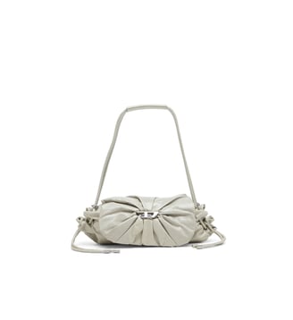 Scrunch-D-Petit sac à bandoulière en cuir froissé - Diesel - Blanc