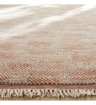 Tapis damier noué main, laine et coton AM.PM