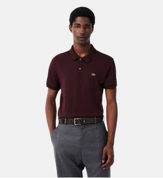 Polo regular fit coton Pima - Lacoste - Marron oxalis