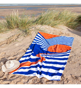 Drap De Plage Lointain - Anne de Solène - Bleu foncé