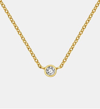 Pendentif solitaire en argent 925 doré 18K avec topaze blanche - Aristocrazy - Or