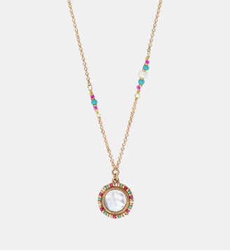 Collier pendentif réglable   - Claudia - Satellite - Multicolore