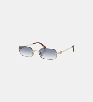 Lunettes de soleil Rectangulaire MU B50S - Miu Miu - Or pale