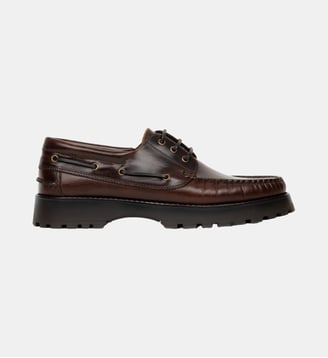 Derbies Leif Cuir Pull-Up - Bobbies - Marron