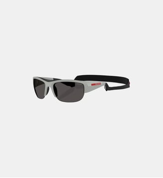 Lunettes de soleil Pillow PS A01S - Prada Linea Rossa - Gris métallique mat