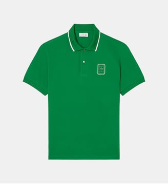 Polo Piqué imprimé classic fit - Lacoste - Vert