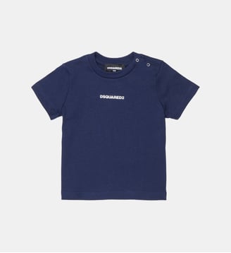 T-shirt col ras du cou avec logo - Dsquared2 - Bleu foncé