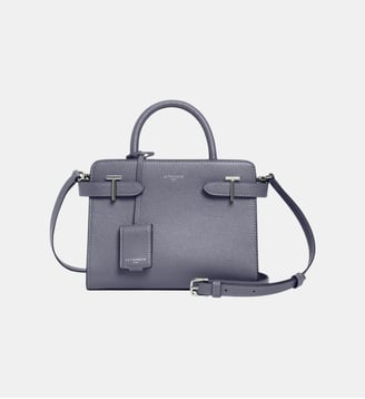 Petit sac à main Emilie en cuir grainé - Le Tanneur - Bleu acier