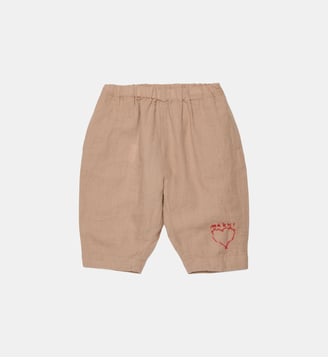 Pantalon avec logo brodé - Marni - Brun