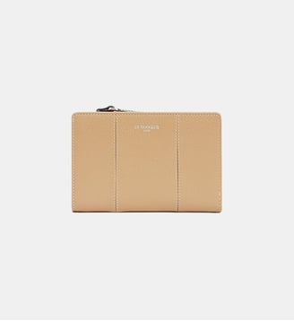 Portefeuille moyen modèle Juliette en cuir grainé - Le Tanneur - Beige sable