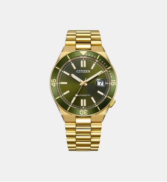 Montre automatique Tsuyosa Vert NJ0232-53X - Citizen - Doré