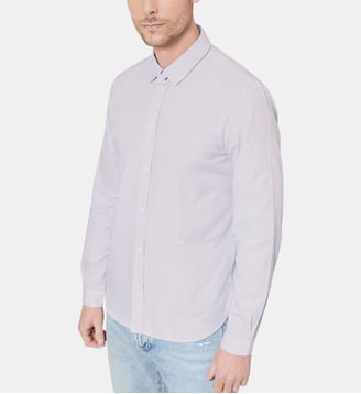 Chemise col à bride rayée - The Kooples - Noir et blanc