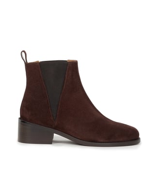 Bottines Plates Camden Cuir Suédé - Bobbies - Marron truffé