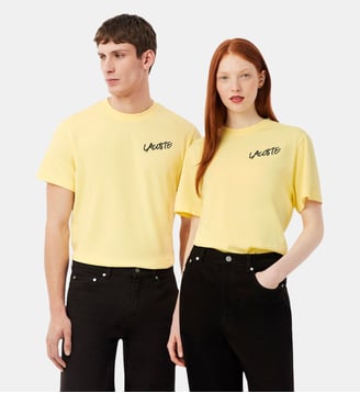 T-shirt jersey imprimé - Lacoste - Jaune