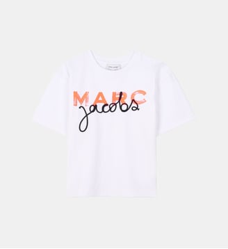 T-shirt à col rond en coton - Marc Jacobs Kids - Blanc