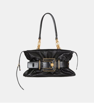Sac Anthem en cuir de veau - Balmain - Black