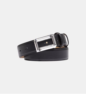 Ceinture Angele ajustable en cuir - Lancel - Noir et argent