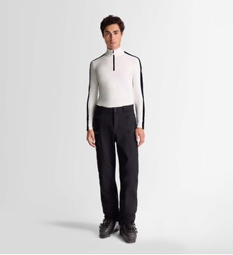 Sous-pull Alpille IV ajusté stretch col montant zippé - Fusalp - Blanc et noir