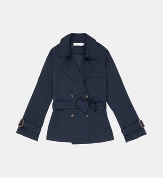 Trench col revers uni NARAGO - La Petite Etoile - Marine