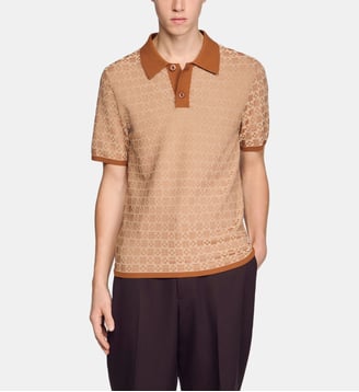 Polo Square Cross - Sandro - Camel