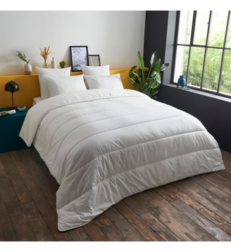 Couette TEMPÉRÉE Extra-Douce - Coton Bio - Huguette - Wake Me Green - Blanc