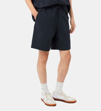 Short seersucker coton - Lacoste - Noir et gris foncé