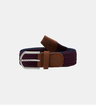 Ceinture tressée BELT - Faguo - Rouge foncé et marine
