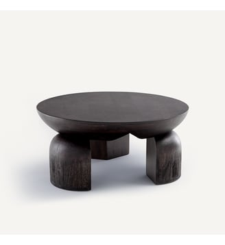 Table basse tripode en manguier - AM.PM - Café grillé