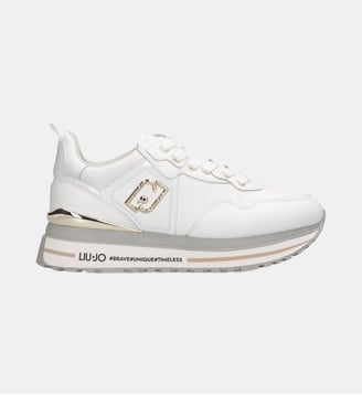 Sneakers à plateforme en cuir - Liu Jo - Blanc