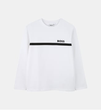 T-shirt à manches longues - BOSS Kidswear - Blanc