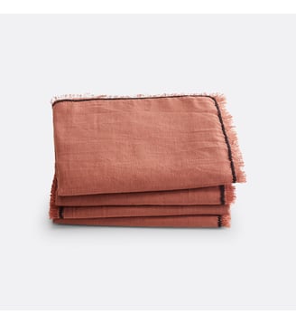 Lot de 4 serviettes de table lin/coton La Redoute Interieurs