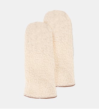 Gants cuir d'agneau pleine fleur - doublées imitation fourrure - Isotoner - Cognac