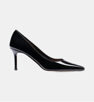 Yumba - Escarpins En Cuir Vernis Noir - Parallèle - Vernisnoir