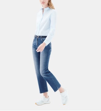 Jean come - Motif uni - Coupe regular - Caroll - Denim stone