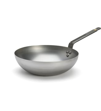 Wok bombe mineral b 32cm - De Buyer - Acier