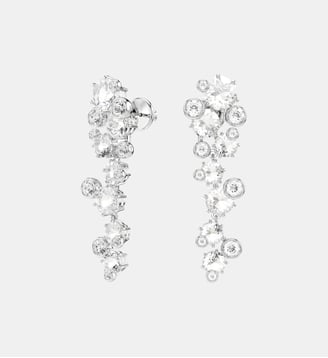 Pendants d'oreilles Constella, Métal rhodié - Swarovski - White et rrhodium plated