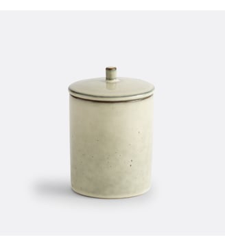 Pot de conservation en grès H12 cm - La Redoute Interieurs - Écru